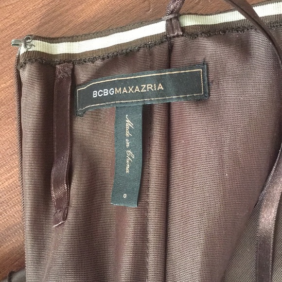 Satin Iridescent Feather Sheath Dress - Picture 7 of 9